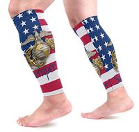 poeticcity USMC US Marines 1 Pair Calf Sleeves Cooling Leg Support Pain Recovery