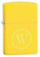 Personalized Lemon Yellow Lighter with Laser Engraving of Initial