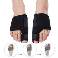 PXQ Bunion Corrector Unisex Bunion Splints and Big Toe Straighteners with Adjustable Hook for Night Time Bunion Correction Treat and Prevent Hallux Valgus,Black,OneSize