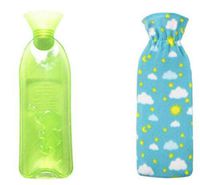 Safe PVC Hot Water Bottle with Cover Keep Warm for Adult Or Child 1.0 Litre(Green)