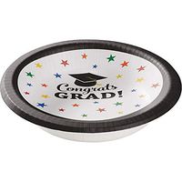 Club Pack of 96 Graduation Fest Multi-Color Stars Disposable Party Snack Bowls 7"