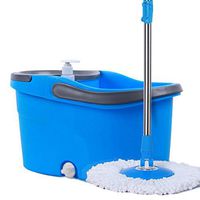 Double Drive Mop Bucket Creative Rotary Mop Hand Pressure Mop Wash The Effort Disassembly Of Dehydration Baskets Telescopic Length: 95-125cm DELICATEWNN