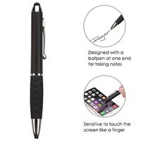 Insten Black Stylus Touch Screen Pen-74 (with Ballpoint Pen) Compatible with iPad iPhone 6/6s + Nexus 6X 5 HTC LG Nokia Tablet Cell