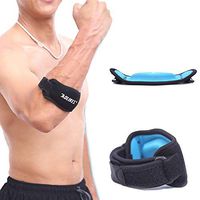 SPOTBRACE Tennis Elbow Strap Elbow Brace Support for Elbow Pain Relief,Swelling,Tendonitis Golfer Tennis Band with Compression Pad Weight Lifting Band Fits 7"-14"(Single)