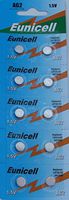 10 Eunicell AG2 / 197 / 397 / LR726 Button Cell 1.5V Battery Long Shelf Life No Mercury (Expire Date Marked)