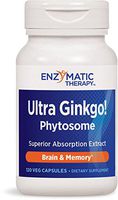 Enzymatic Therapy Ultra Ginkgo! Phytosome Superior Absorption Extract Brain & Memory, 120 Vcaps