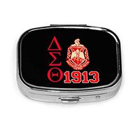 NOT Delta Sigma Theta 1913 Pill Case Organizer Square Pill Box Holder