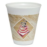 DART 12X16GPK Cafe G Foam Hot/Cold Cups 12 oz Brown/Red/White 20/Pack