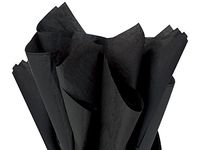 Pack Of 480, Solid Black Tissue Paper 20 X 30" Sheet Half Ream Made From 100% Post Industrial Recycled Fibers Made In USA