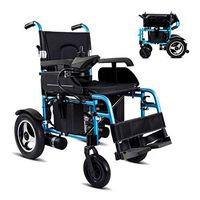 LI yuan Collapsible Electric Wheelchair, Lightweight Aluminum Alloy Scooter, 20AH Lithium Battery for Transport on The Go, Safe and Easy to Drive for The Elderly/Disabled