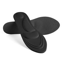 uxcell 4D Orthotics Insoles Sponge Foam High Heel Shoe Pad Insert Cushions for Women Black 1 pair-W6-8.5/M5-8