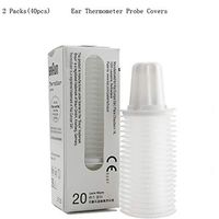 Ear Thermometer Probe Covers, Refill Cap Lens Filter for Digital Thermometers Replacement, 20Pcs per Box (2 Packs Ear Thermometer Probe Covers)