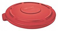 Trash Can Top, Flat, Snap-On Closure, Red