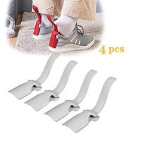 Lazy Shoe Helper,Unisex Portable Sock Slide Easy on Easy Off,One Size Fits for All Shoe (4pcs,Gray)