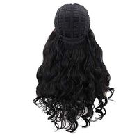 Putars Lace Front Wigs 26'' Long Wavy Synthetic Wigs for Women Women's Fashion Front lace Wig Short Wave Black Natural Looking Cury Wigs Wigs(Black Color)