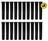 EZtube 20-Pack Child Resistant Line-Up 4.5" Inches Joint Blunt Cigarette Doob Tube Holder Waterproof Airtight Smell Proof Odor Sealing Container (Black)