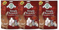 Oxbow Simple Rewards Treats Rabbit Guinea Pig Chinchilla Strawberry .5 oz 3 Pack