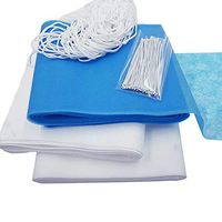 Disposable Tarpaulin Material Kit, DIY Hand-made Anti-static Meltblown Cloth Filter Layer, Soft Skin-friendly Fabric, Elastic Ear Cord And Nose Bridge (Size : DIY200)