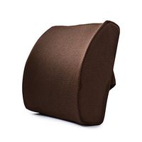 HAPPYX Lumbar Support Pillow, Memory Foam Support Back Cushion Back Pain Relief Improves Posture Ergonomic Design Fits Most Seats