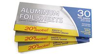 Aluminum Foil Sheets, 30 Sheets 13.39" X 10.75" (3) Pack