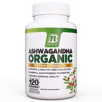 BRI Nutrition Ashwagandha Organic - Premium Stress & Anxiety Relief w/Energy Boost & Calm, 1400mg Per Serving - 2 Vegetable Cellulose Capsules (120 Count)