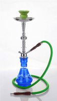 1 hose 21" Nablus Blue Hookah Shisha Nargila water glass vase pipes smoke sale