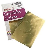 Maco OS721 Gold Notarial Seals, Self-Adhesive, 2-1/4" Diameter, 32 Per Box - 2 Boxes (64 Labels)