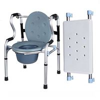 XIHAA Folding Commode Chairxihaa Old People Pregnant Women Toilet Stool Adjustable Height With Sitting Board Bath Chair (Without Wheels)
