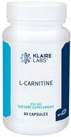 Klaire Labs L-Carnitine - 250 Milligrams 100% Pure USP Form to Support Cardiovascular Function & Energy Demands, Hypoallergenic with No D-Carnitine (60 Capsules)