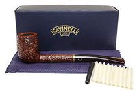 Savinelli Italian Tobacco Smoking Pipes, Bing's Favorite Rusticated 6mm