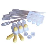Suppository Mold Tray Kit - Reusable, 2 Trays - Makes 12 Suppositories Per Set. Size 2 ML Suppositories. Includes 5 Free 2 ML Filling Pipettes.