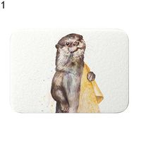 MG554zy0 Cute Otter Cat Geometric Patterns Anti-Slip Bathroom Floor Mat Home Rugs Decor Cute Otter Cat Geometric Patterns Anti-Slip 1#