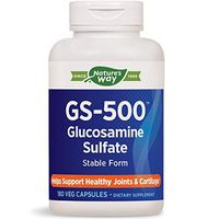 Nature's Way GS-500 Glucosamine Sulfate Stable Form Healthy Joints and Cartilage, 180 Vcaps