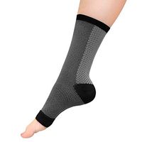 Nufabrx Medicated Foot/Ankle Sleeve w/Capsaicin (Single Sleeve) Black/Gray Medium SK13 CP00 BKGMED