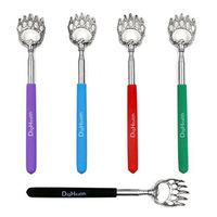 DigHealth Telescoping Self Back Scratcher, Bear Claw Back Itching Scratchers with Extendable Handle, Set of 5 Pieces Multicolor Retractable Backscratcher (Purple, Blue, Red, Green, Black)