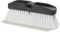 Carlisle 36125202 Flo-Thru Vehicle Wash Brush, Black Plastic Block, 2-5/8" L White Polystyrene Bristles, 10" L x 4" W (Case of 12)