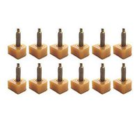 Elandy 6 Pairs Beige U Shaped Heel Tip Taps Protectors Shoes Replacement Dowels Non-Slip Shoe Repair Stiletto Dowel Heel Repair Cover for Women High Heels (Size 8, 9, 10 mm)