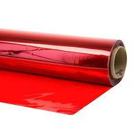 Cellophane Wrap (Red, 24" x 100') Red Mylar Sheet Cellophane Roll Great Wrapping Paper for Craft Basket