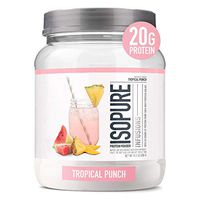 Isopure Infusions, Refreshingly Light Fruit Flavored Whey Protein Isolate Powder, “Shake Vigorously & Infuses in a Minute”, Tropical Punch, 16 Servings