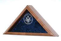 Triangle Flag Case, Triangle Flag Display Case double-strength glass front of the flag case is Laser Engraved with your choice of Service Emblem
