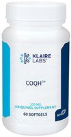 Klaire Labs CoQH - Hypoallergenic 100 Milligrams Reduced Coenzyme Q10 as Ubiquinol Solubilized in D-Limonene Oil for Mitochondrial Support (60 Softgels)