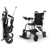 PLLP Medical Rehab Chair, Wheelchair,Electric Wheelchair, Foldable Elderly Disabled Aid Car Elderly Intelligent Compact Automatic Portable Lightweight Scooter 20.5Kg Can Drive 15Km