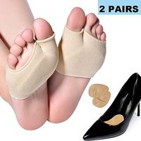 Metatarsal Sleeve Pads, Ball of Foot Cushions, Half Sock Supports Metatarsalgia, Mortons Neuroma, Metatarsal Sleeve with Sole Cushion Gel Pads for Women and Men, Suitable for High Heels and Sneakers