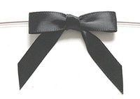 BAYWIND LTD; 2.75" Twist Tie Bows- 100pc (Black)