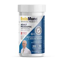 EndoMune Advanced Adult Multi-Strain Probiotic Supplement with Prebiotic | 10 Strains, 20 Billion CFU | Physician Formulated | 60 Vegetarian Capsules