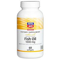 Rite Aid Pharmacy Natural Fish Oil, Enteric Coated Softgels, 1000mg - 60 Count