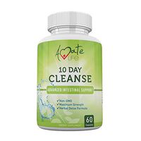 10 Day Intestinal Cleanse Supplement for Humans - Colon Cleanse & Detox with Black Walnut, Wormwood Powder & Cranberry Extract - Dietary Supplements for Men & Women - Non-GMO 60 Capsules - Amate Life