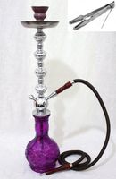 1 hose 26" Purple Hookah shisha nargila hookas smoking pipe glass water Vase