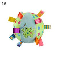 Ugthe Baby Toys Baby Animal Plush Ring Bell Rattle Hand Grasp Ball Bed Hanging Appease Toy Gift - Frog*
