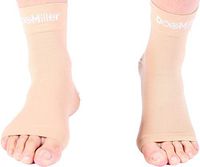 Doc Miller Plantar Fasciitis Compression Ankle Sleeve Anklet Socks for Aching Foot Heel Pain Relief Spurs Achilles Tendonitis Arch Support Eases Swelling Nerve Damage Medical Grade (Skin, X-Large)